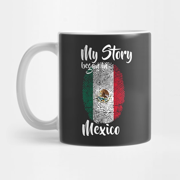 Mexico Flag Fingerprint My Story DNA Mexican by Your Culture & Merch